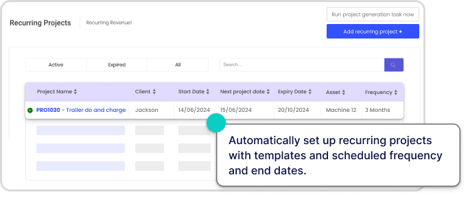 recurring job scheduling