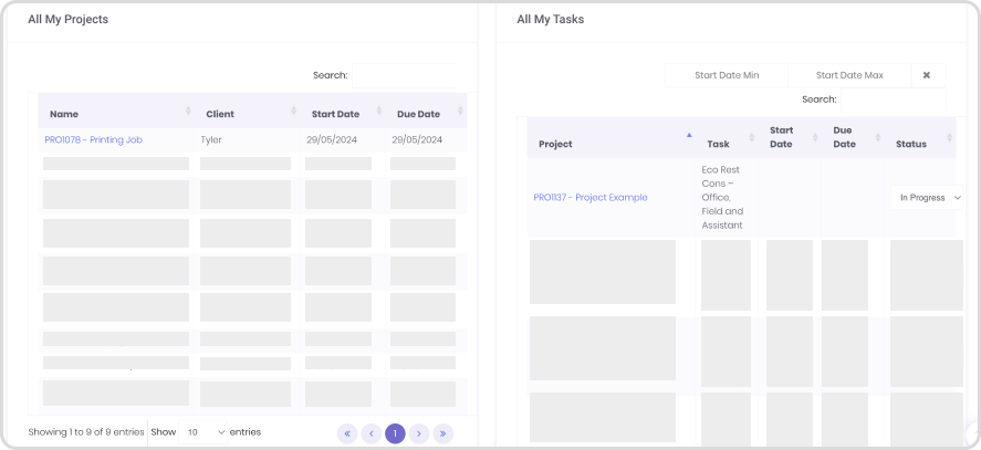 Job Management Dashboard